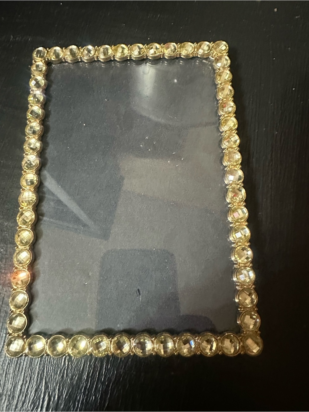 Gold and rhinestone Photo Frame - Rhinestone Accent - Picture 1 of 3